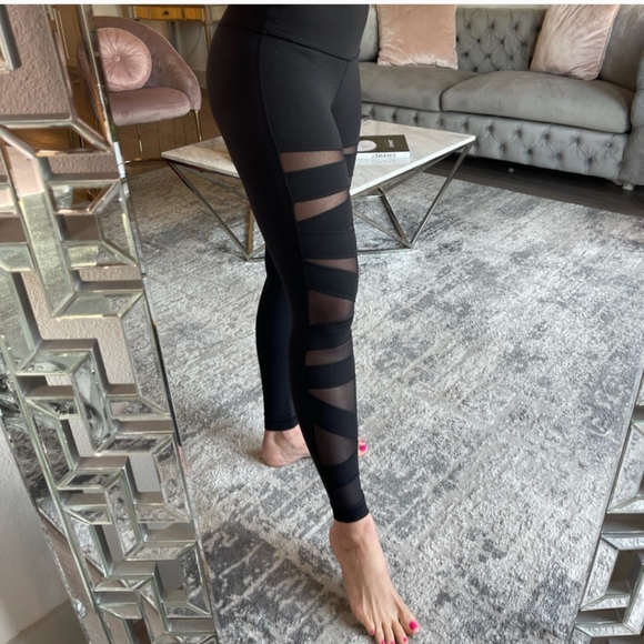 Lululemon Wunder Under Tech Mesh Black Leggings - Picture 7 of 16